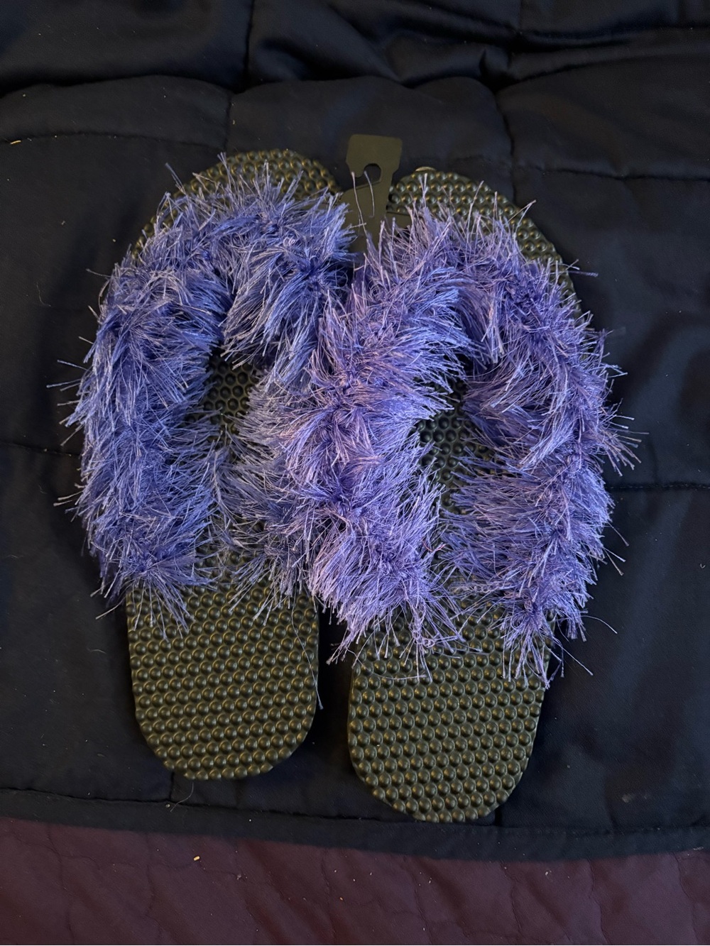 Fuzzy Purple Women's Slide Slippers